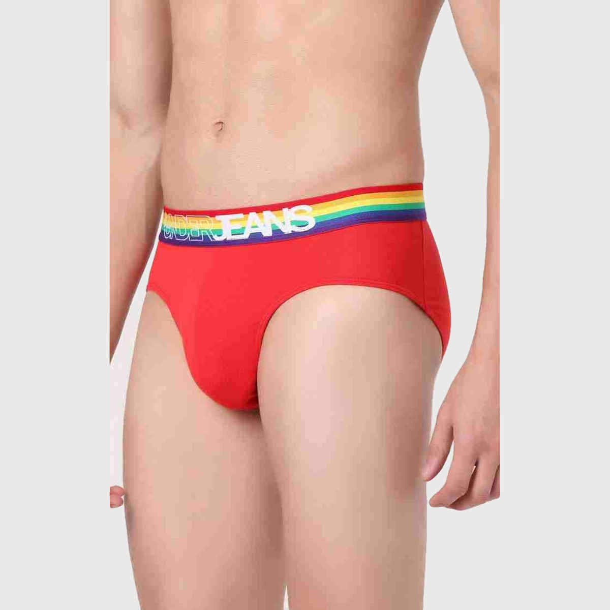 Underjeans by Spykar Mens Premium Red brief | M