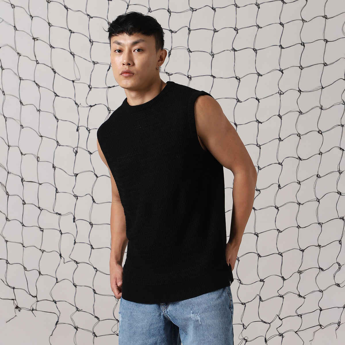 Hubberholme Men's Sleeveless Pullover | Black - S