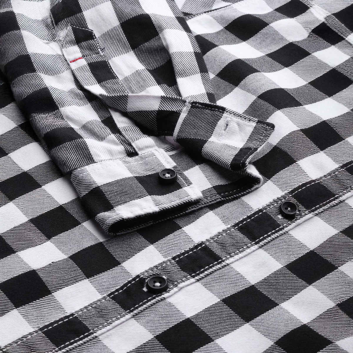 The Indian Garage Co Men's Slim Fit Checkered Casual Shirt | White - M