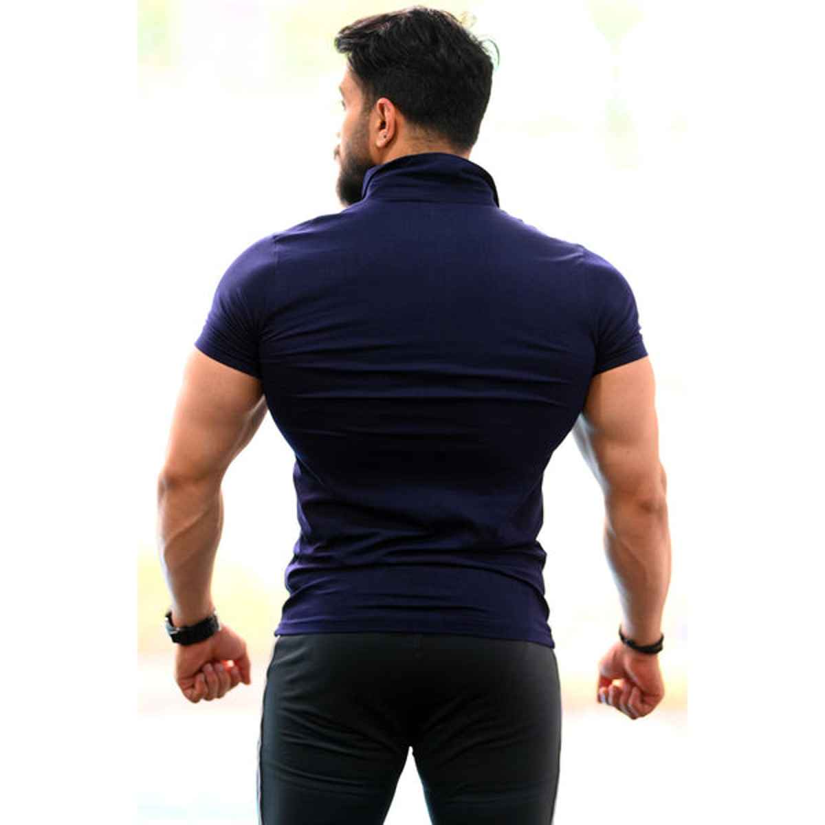 Fuaark Men's Polo GYM T-shirt | Navy - S