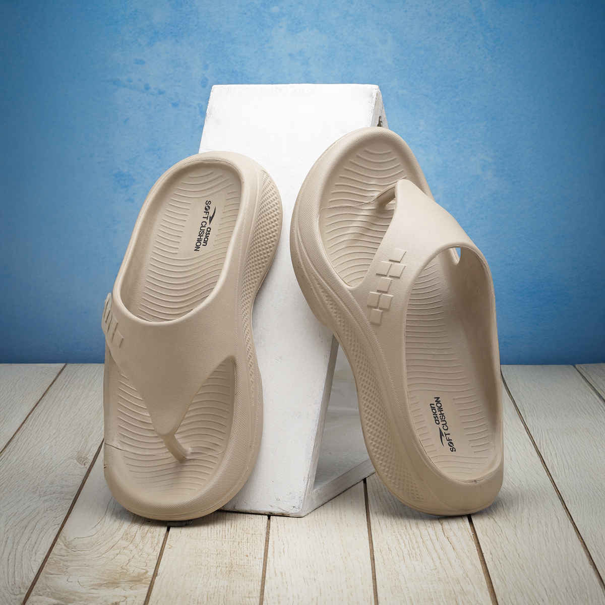 Asian Safari-01 Men Slippers Beige | UK 9