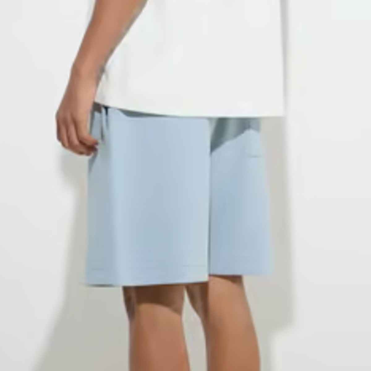 EQL Men's Pure Cotton Shorts | Light Blue - L