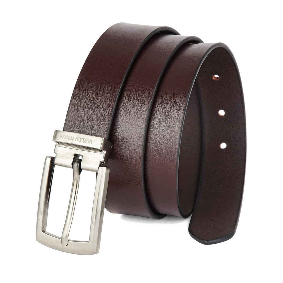 Wildhorn Men's Textured Leather Belt | Brown - Free Size