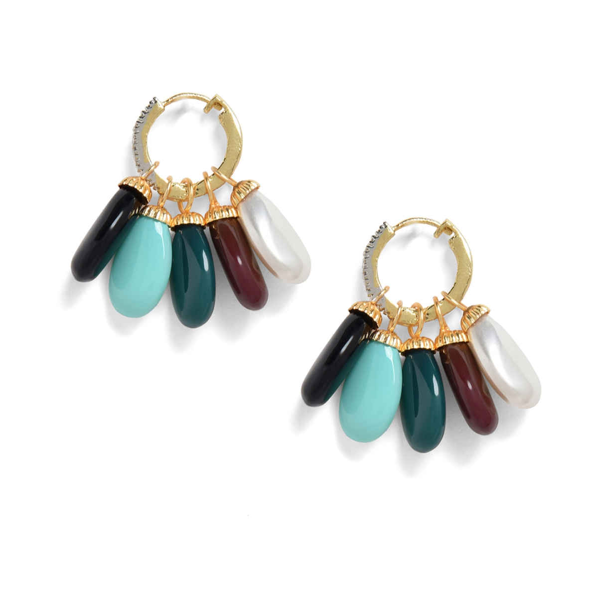 Sohi Sea Gold-Plated Contemporary Studs Earrings