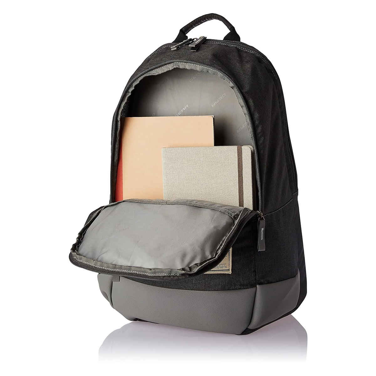 Gear Unisex Solid Polyester 24 L Backpack | Charcoal Grey - 19 Inches