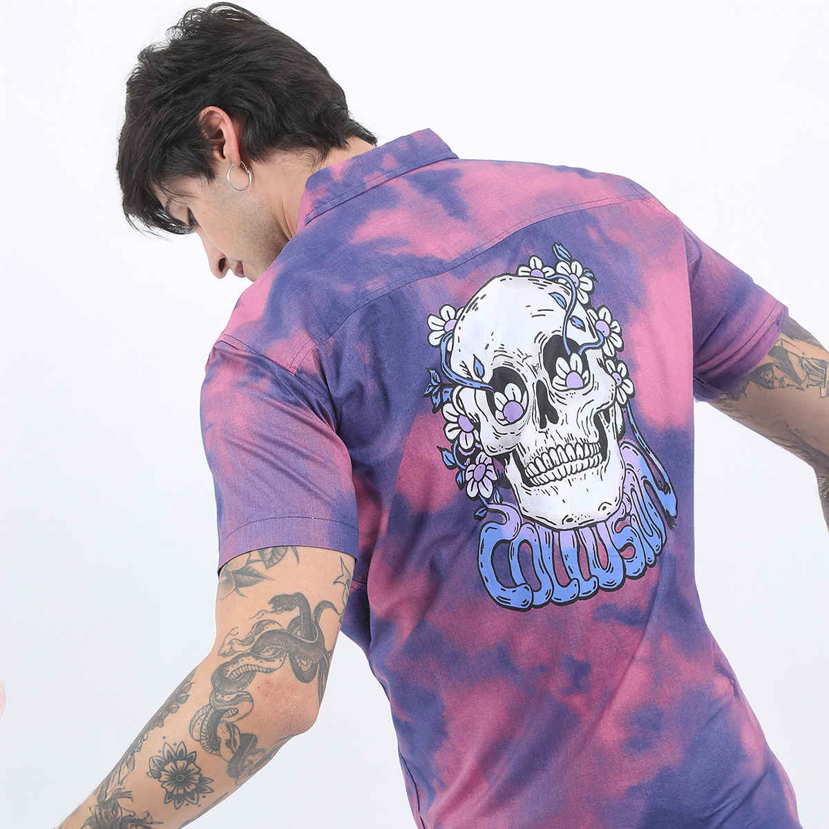 Ketch Men Slim Fit Printed Casual Shirt | Pink - M