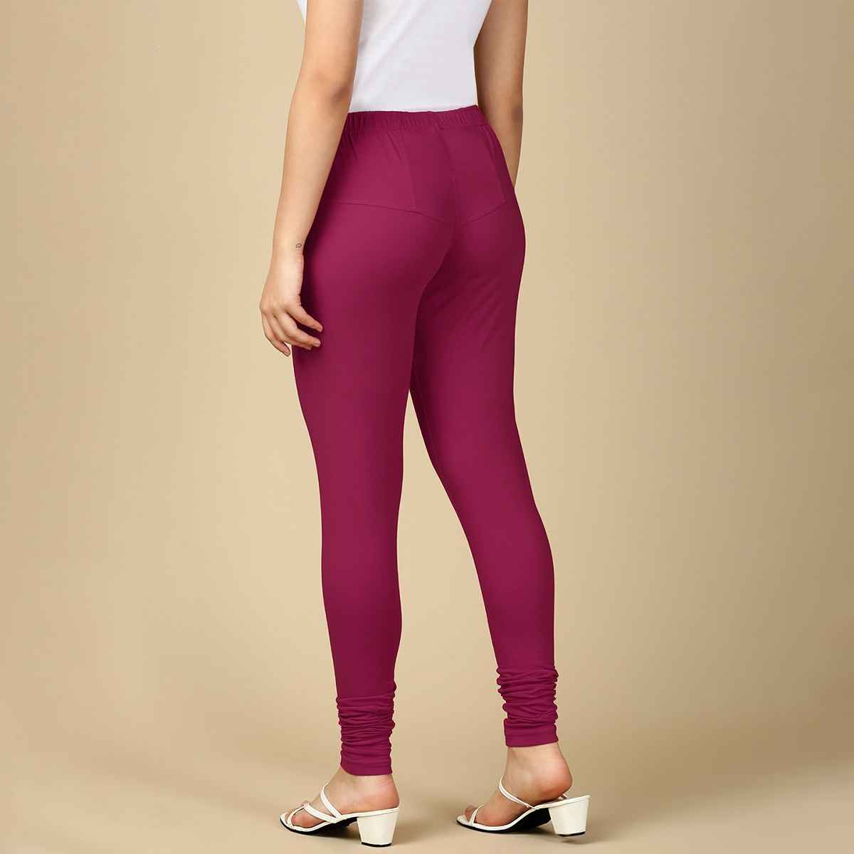 PYNK By Lux Cozi Women Ultra Soft 360 Stretch Premium Cotton Churidar Leggings | Falsa | Free Size