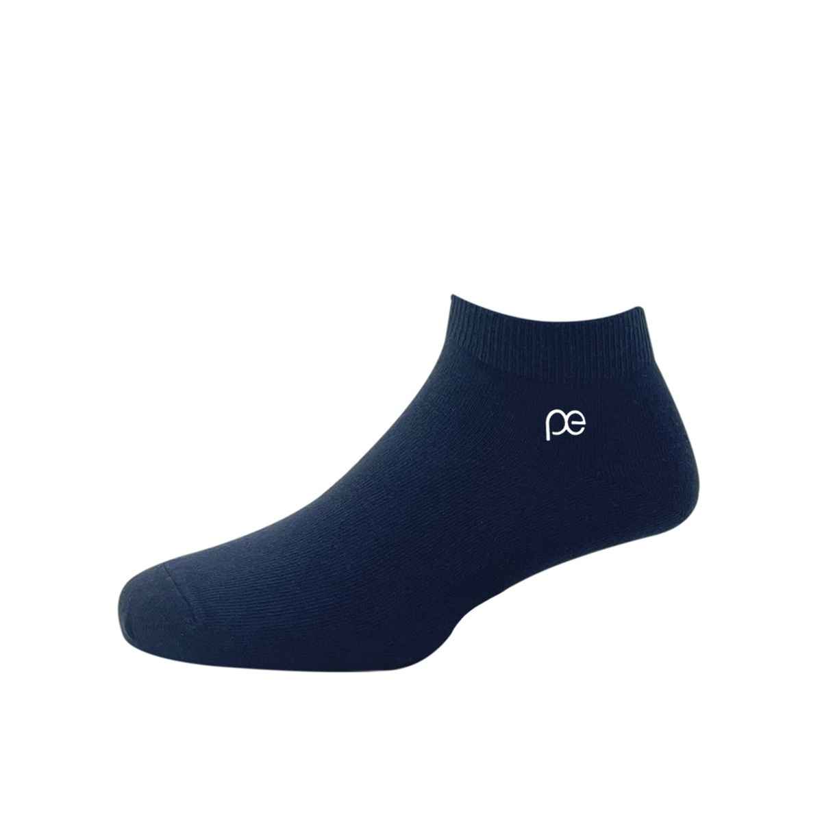 Peter England Men's Solid Cotton Ankle Socks | Navy - Free Size