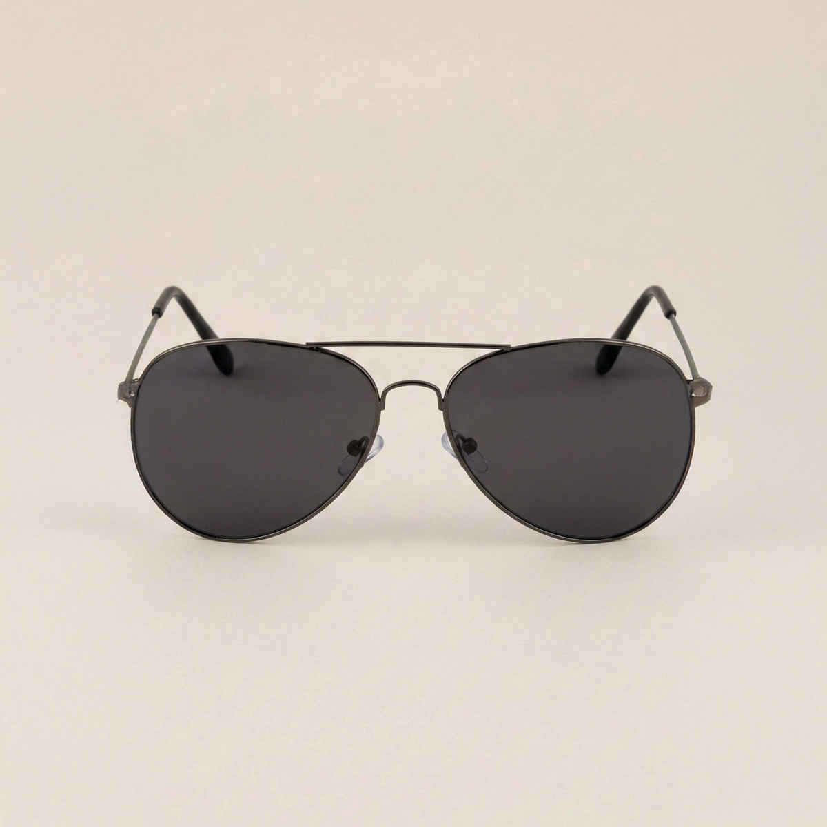 NuVew Unisex Aviator Sunglasses | Gun | Large