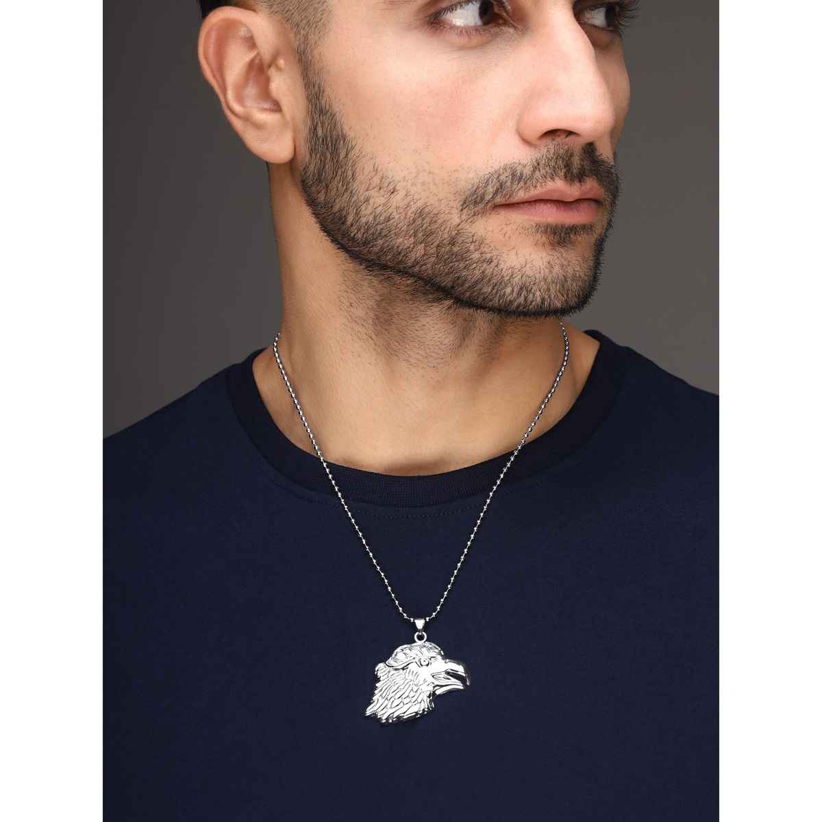 Priyaasi Men's Silver Stainless Steel Pendant Chain (Bd-Ch-10112)