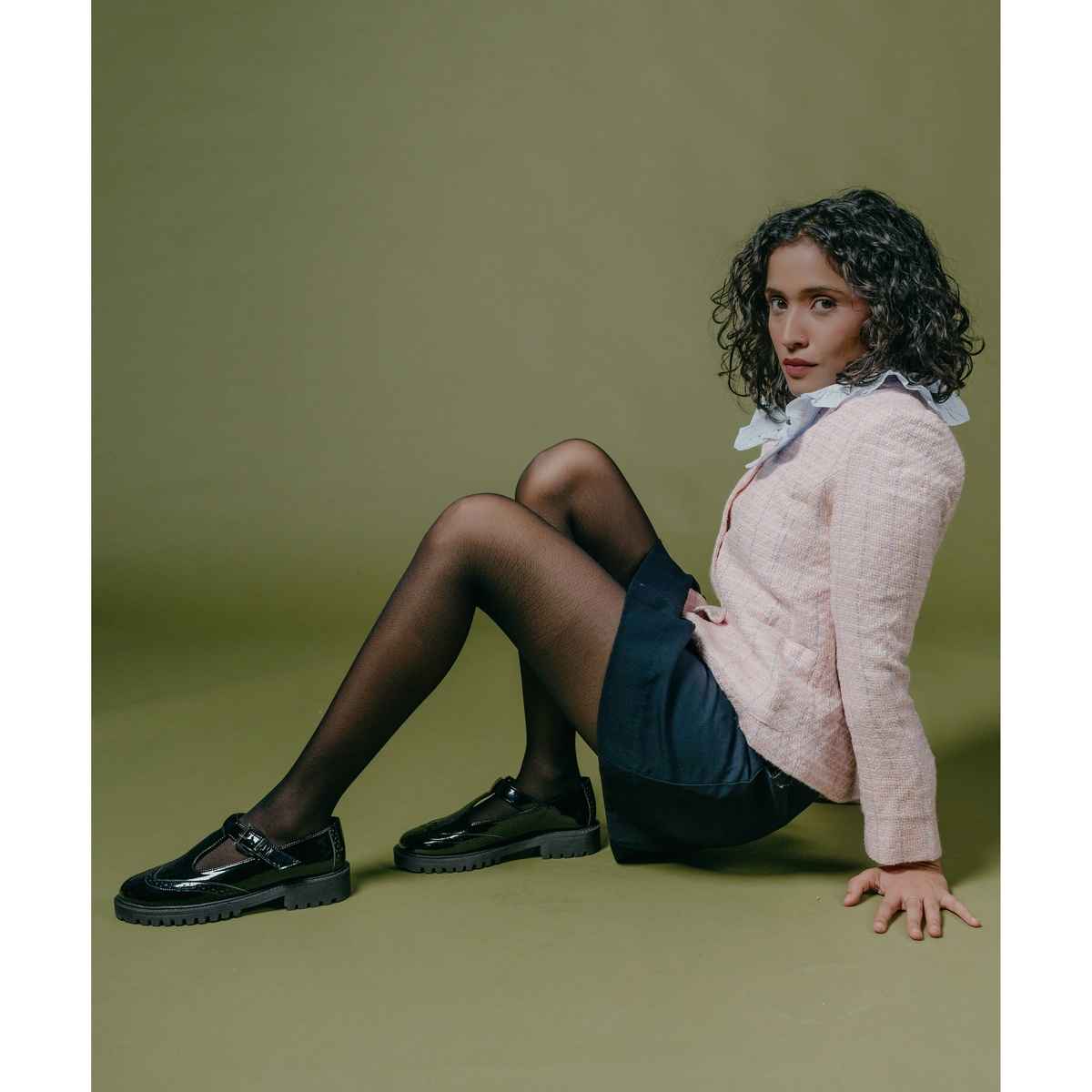 Theater Criss cross Stockings | Black - Free Size