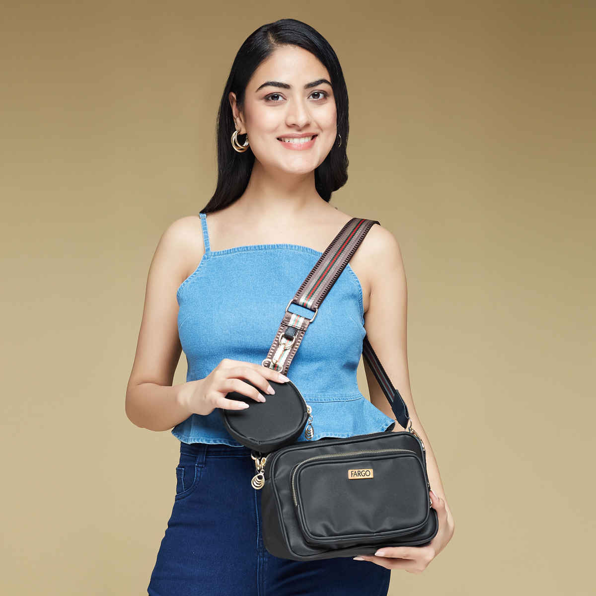 Fargo Women's Stylish Sling Bag | Black