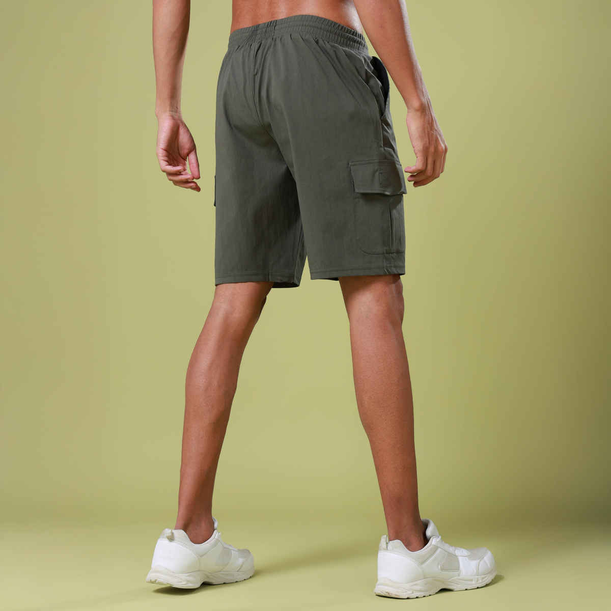 Technosport Men Poly Solid Slim Fit Sports Shorts with TS FLEXI | Beetle | L