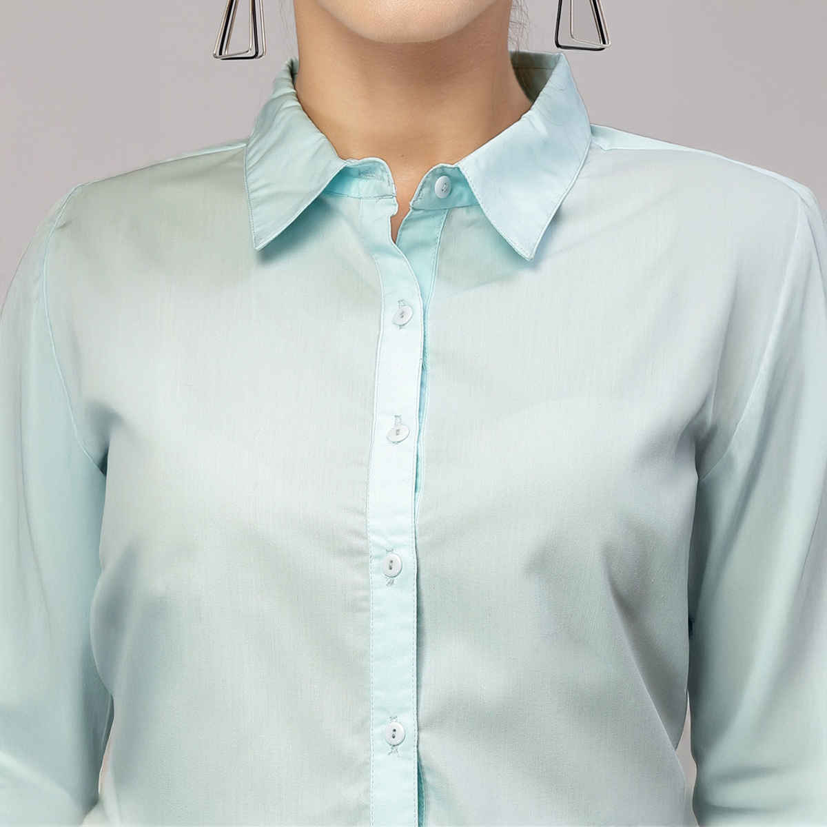 Style Quotient Women Blue Classic Casual Shirt | M | SS22SQARTHA - Light Blue