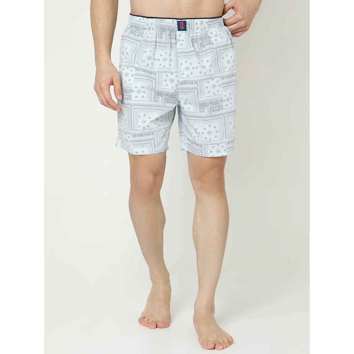 Underjeans by Spykar Men's Cotton Boxer Short | White - XL