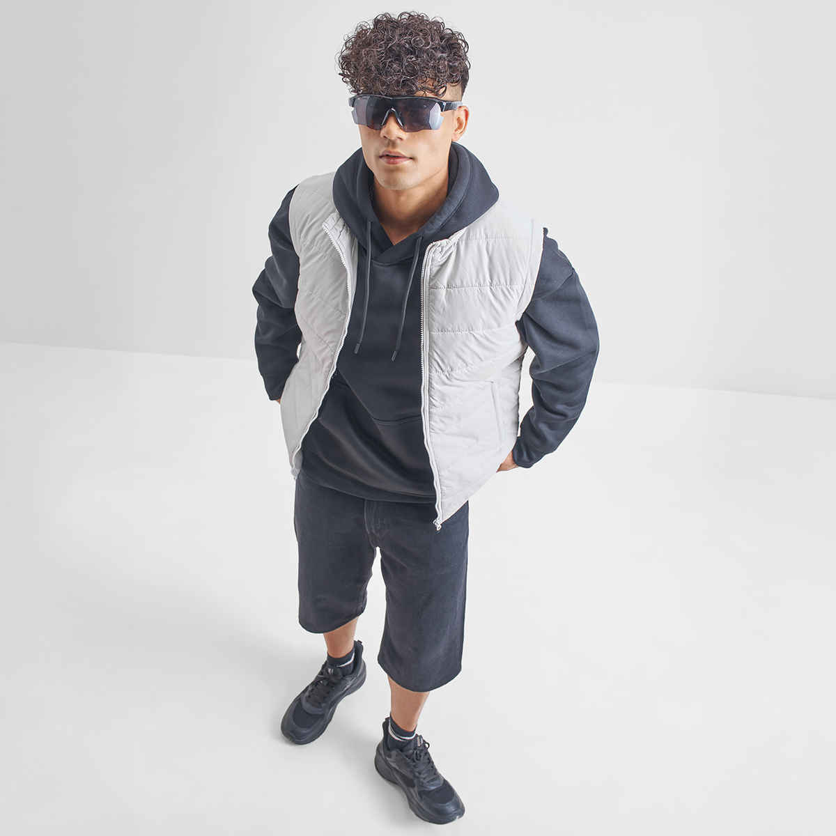 Highlander Men's Puffer Jacket | Light Grey - 2XL