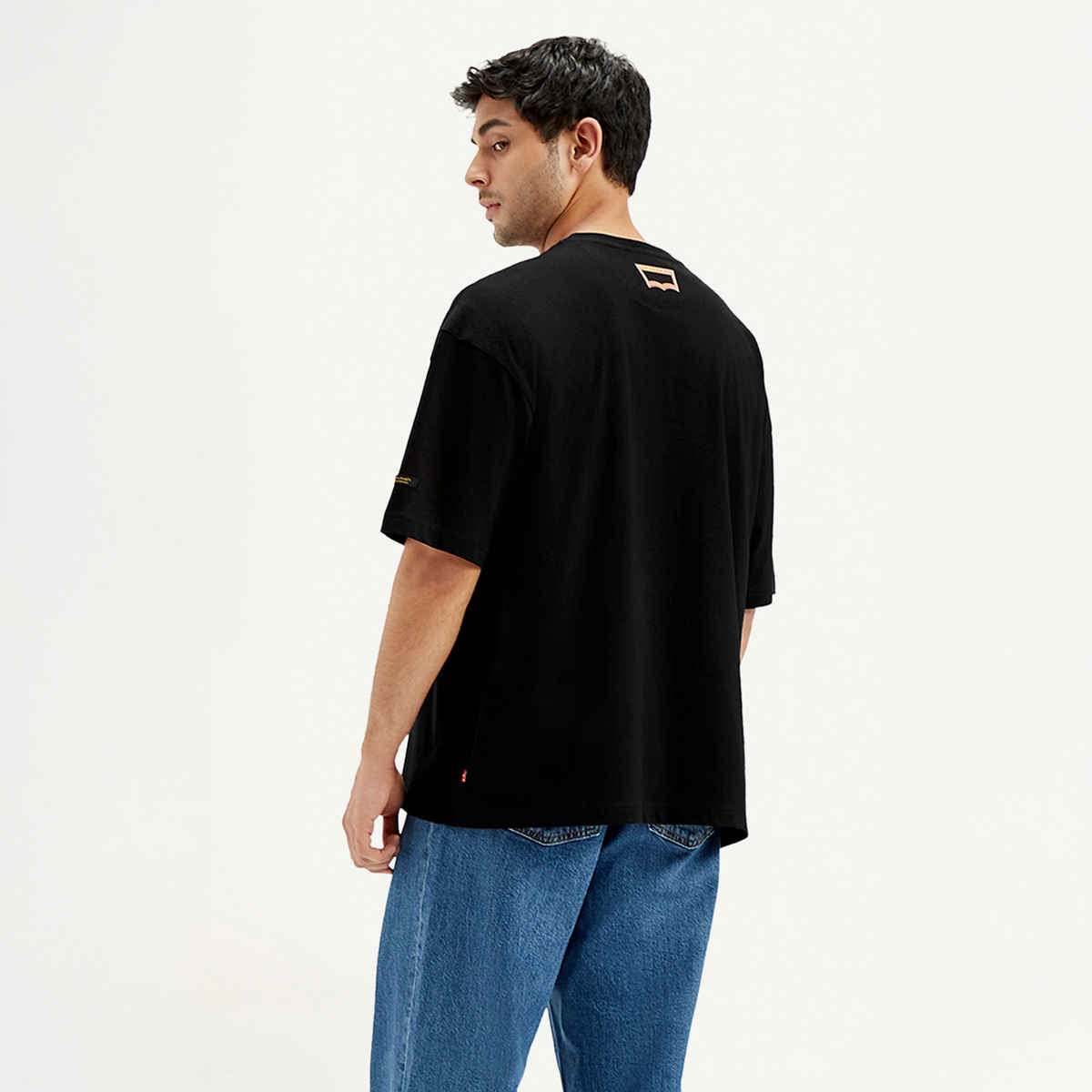 Levi's Men's X Diljit Unisex Graphic Print Loose Fit T-shirt | Black - L