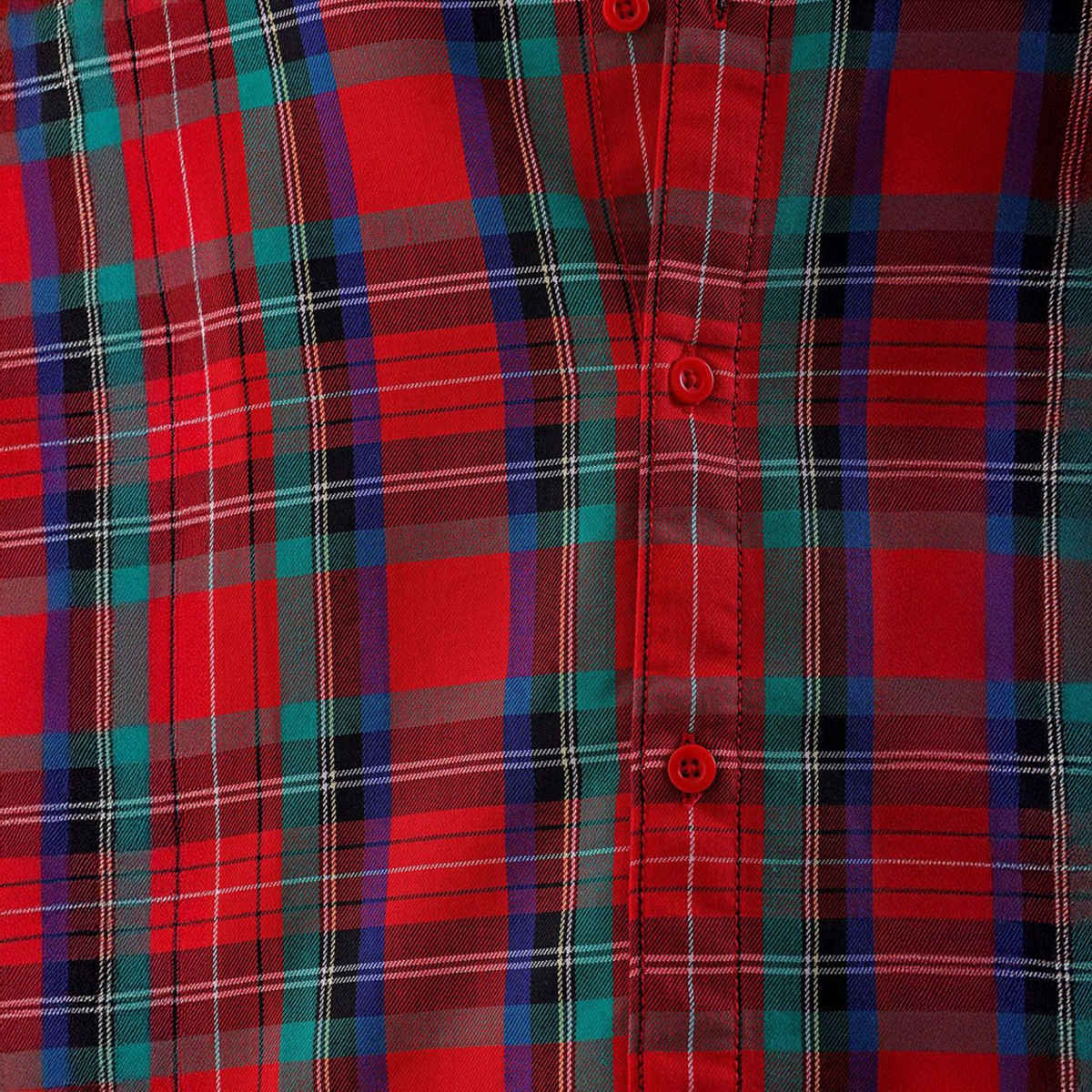 The Indian Garage Co Men's Slim Fit Checked Casual | Red | L
