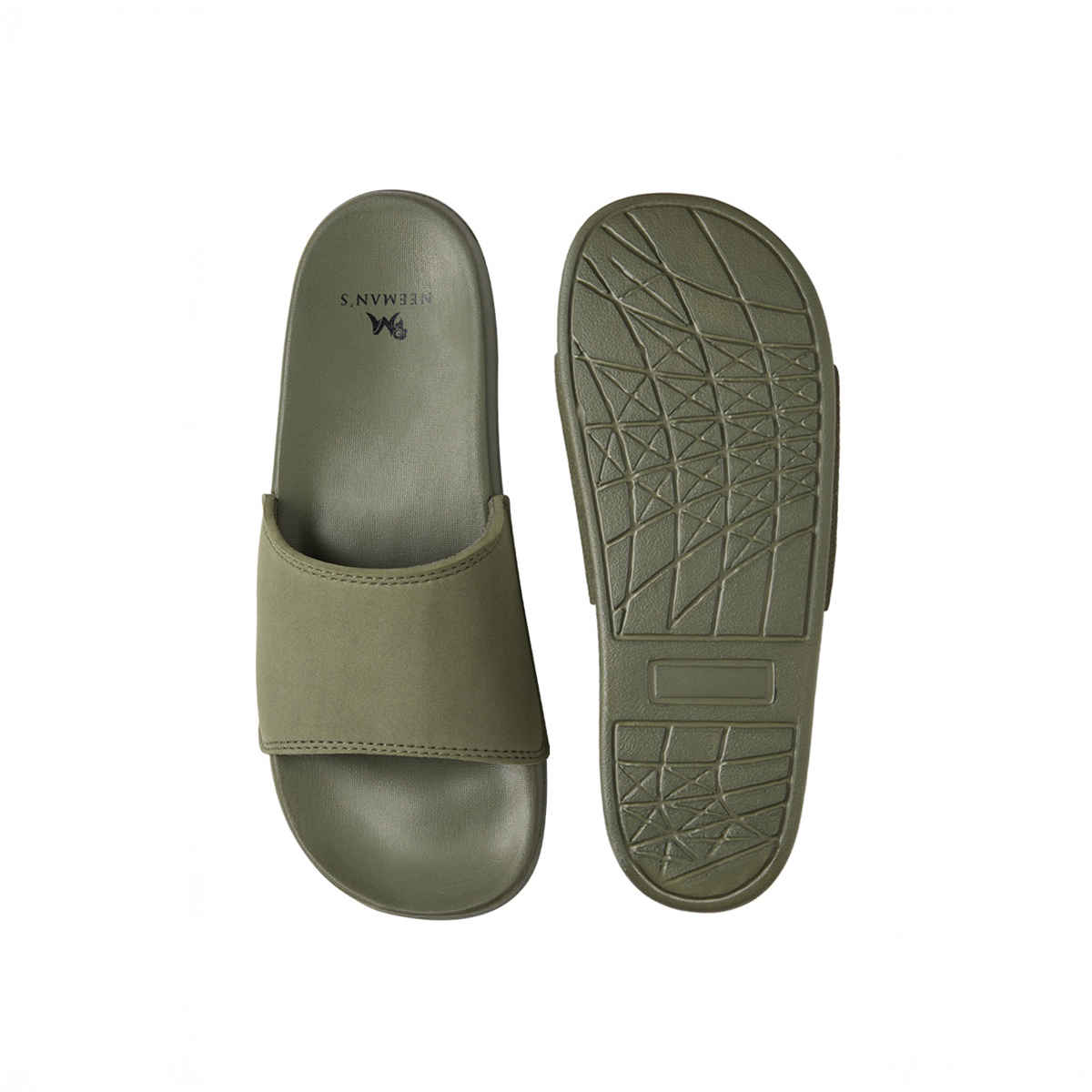 Neemans Unisex Eco Slides - Olive Green | UK 7