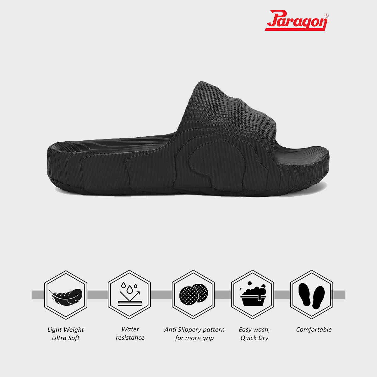 Paragon Men's Black Eva Slippers K10913G UK 7