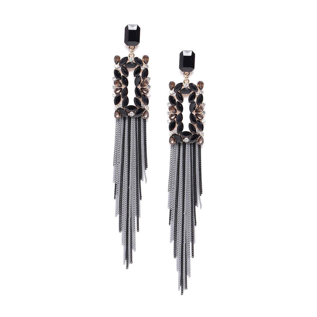YouBella Jewellery Earings Crystal Tassel Handmade Earrings for Girls and Women