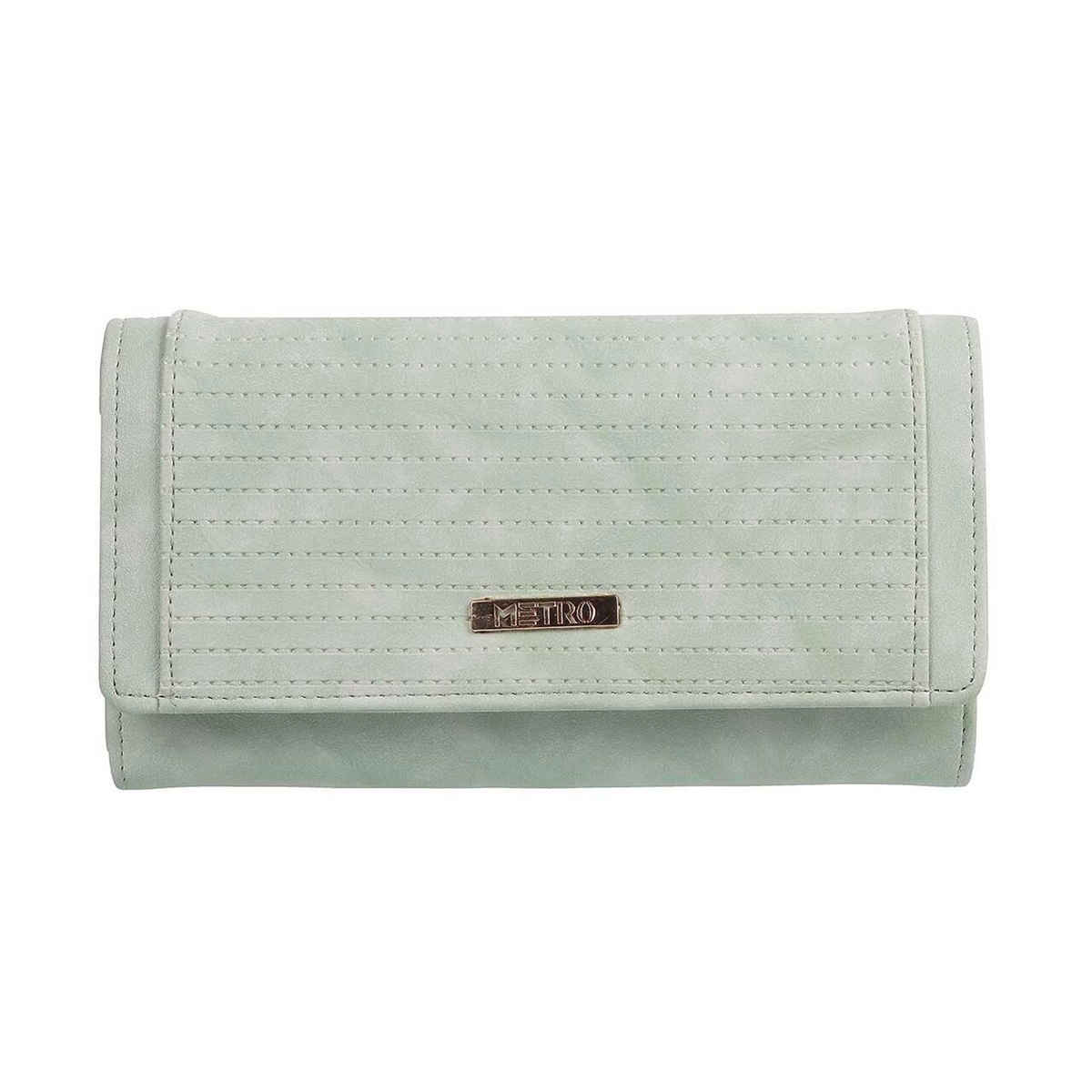 Metro Green Synthetic Wallet for Women | 95-7656-21