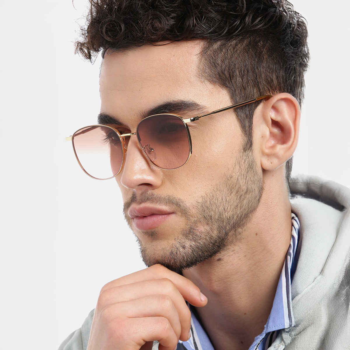 Carlton London Unisex Oval Sunglasses | B80-336 0xc003af0598 | Gold