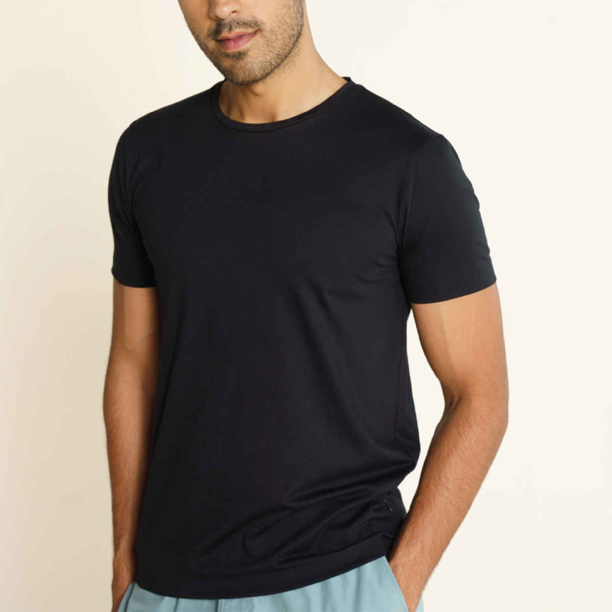 DaMENSCH Men's Lightweight Cotton T - Shirt | Black - M