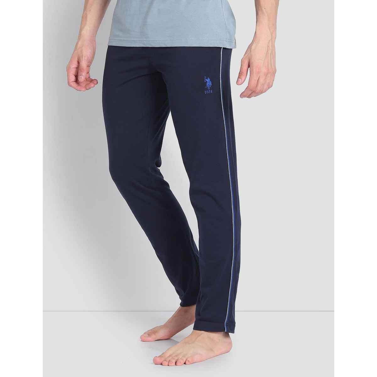 U.S. Polo Assn. Solid LR001 Lounge Track Pants - Pack Of 1 | Blue | S