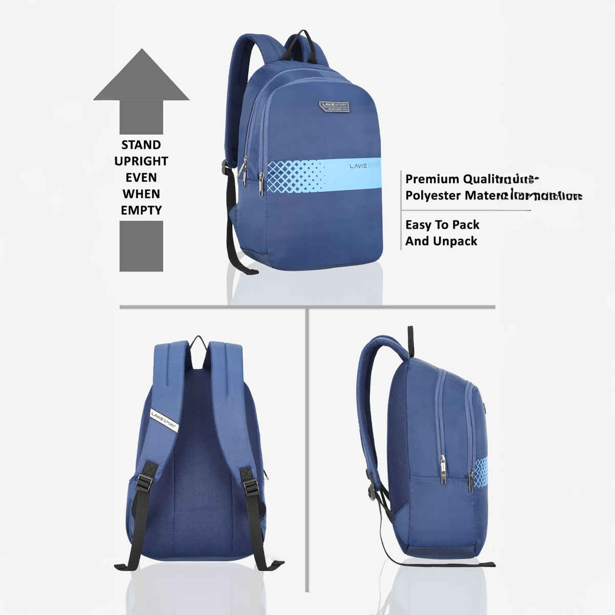 Lavie Sport Speedo 23L College Backpack | Unisex | Navy
