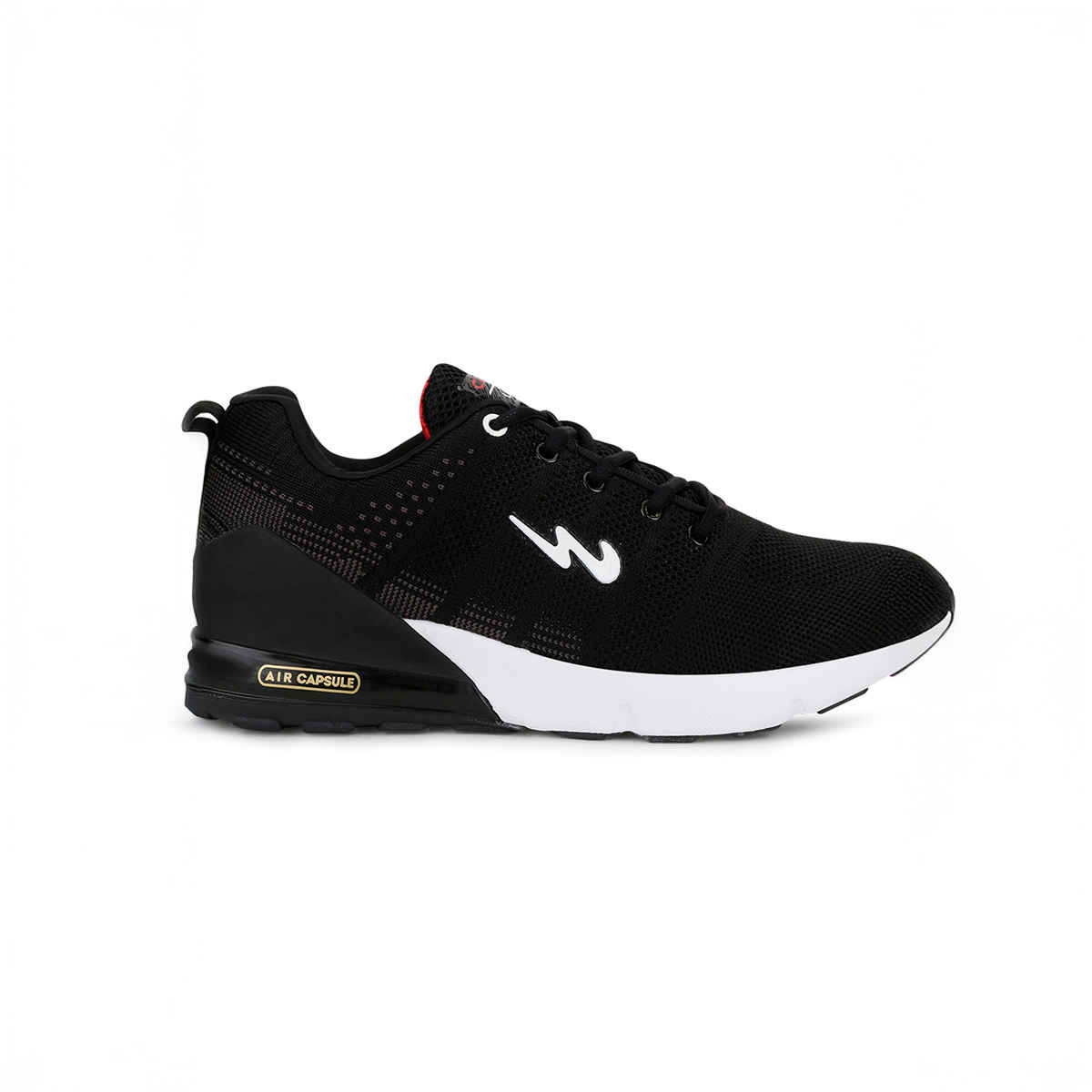 Campus Syrus Black Grey Men's Running Shoes - UK 7