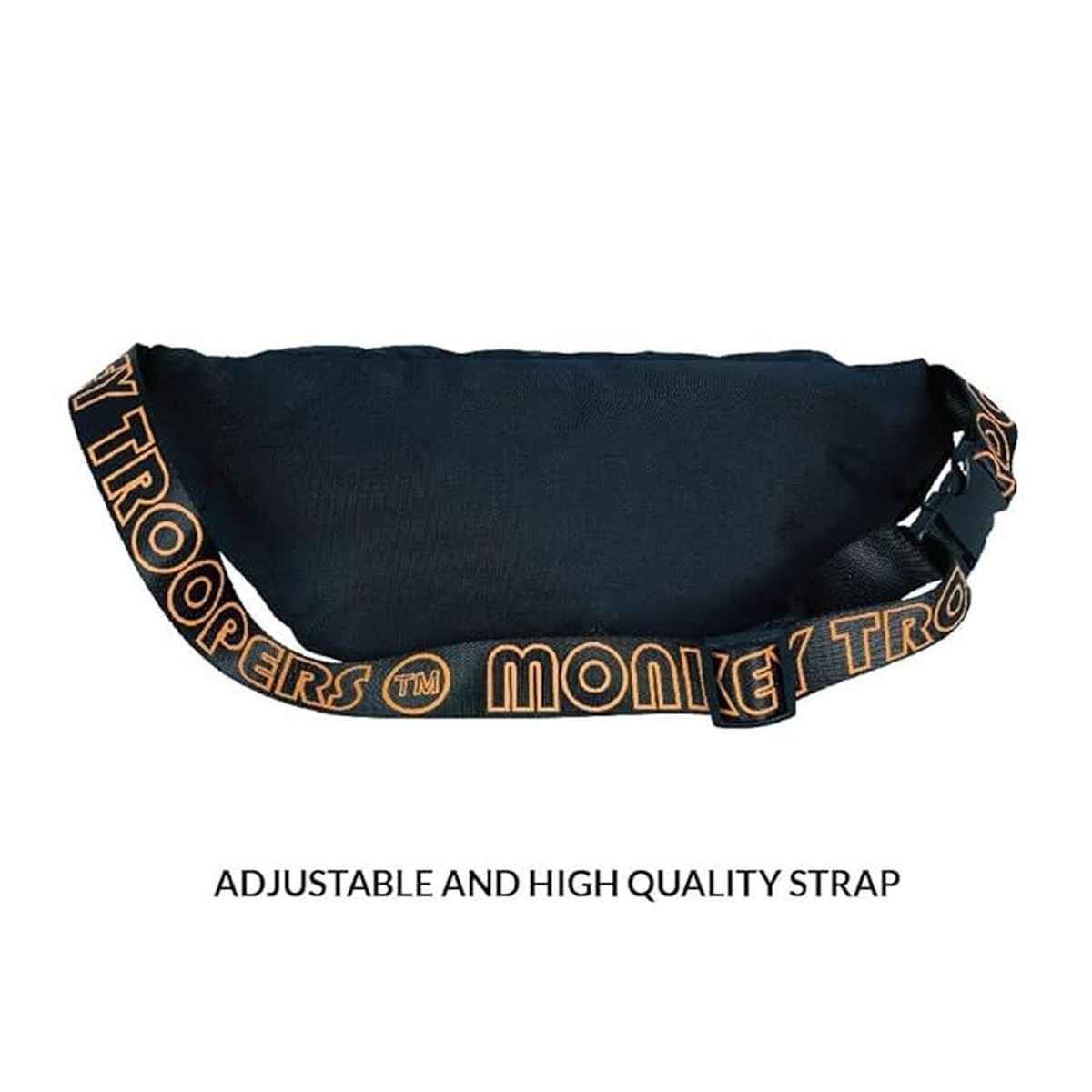 MONKEY TROOPERS Savage Waist Bag - Fits 11 Inch iPad, Ultra-Light, Durable Travel Sling | Black-Blue