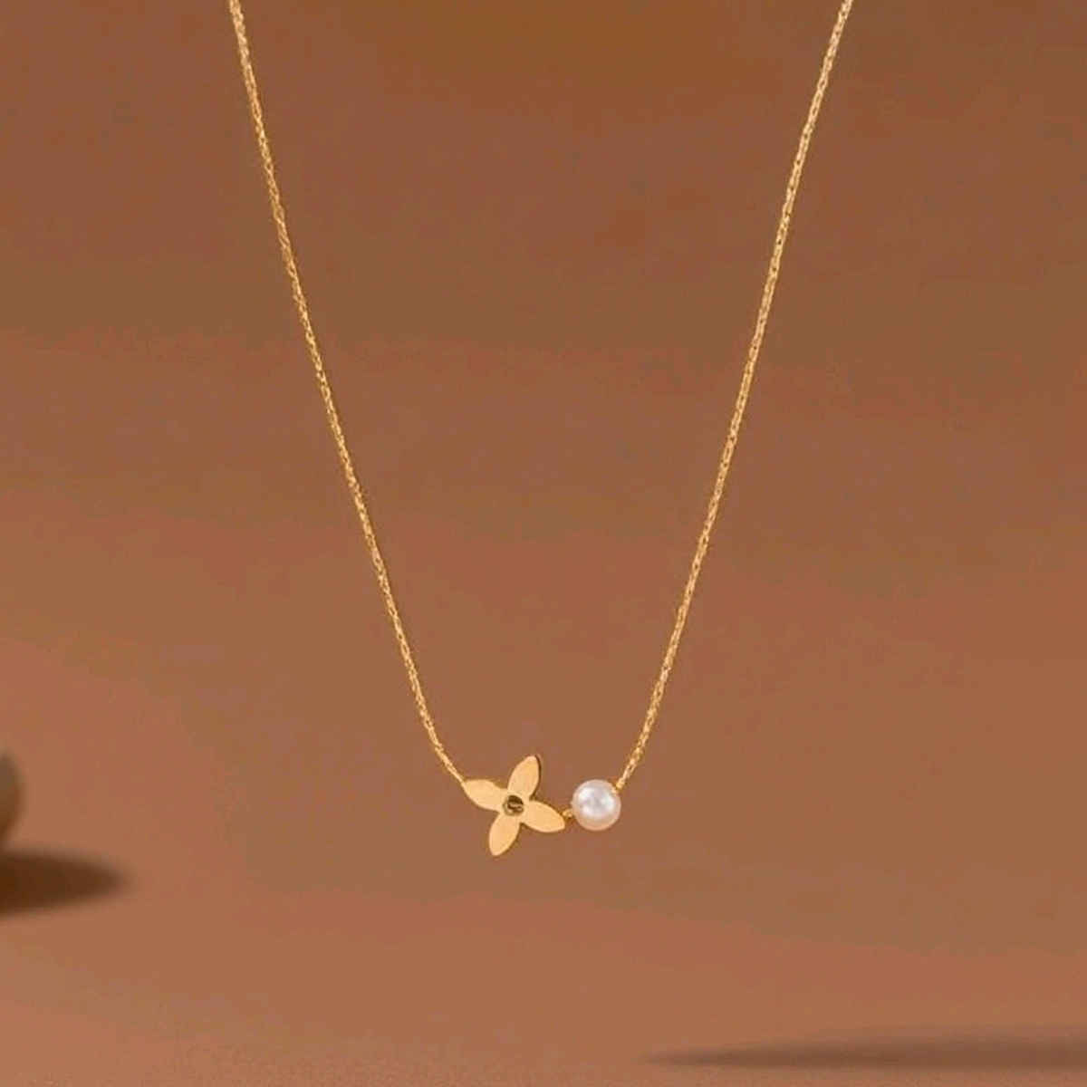 LabelShe Gold Plated Stainless Steel Floral Themed Pendant | LS-PS-26505