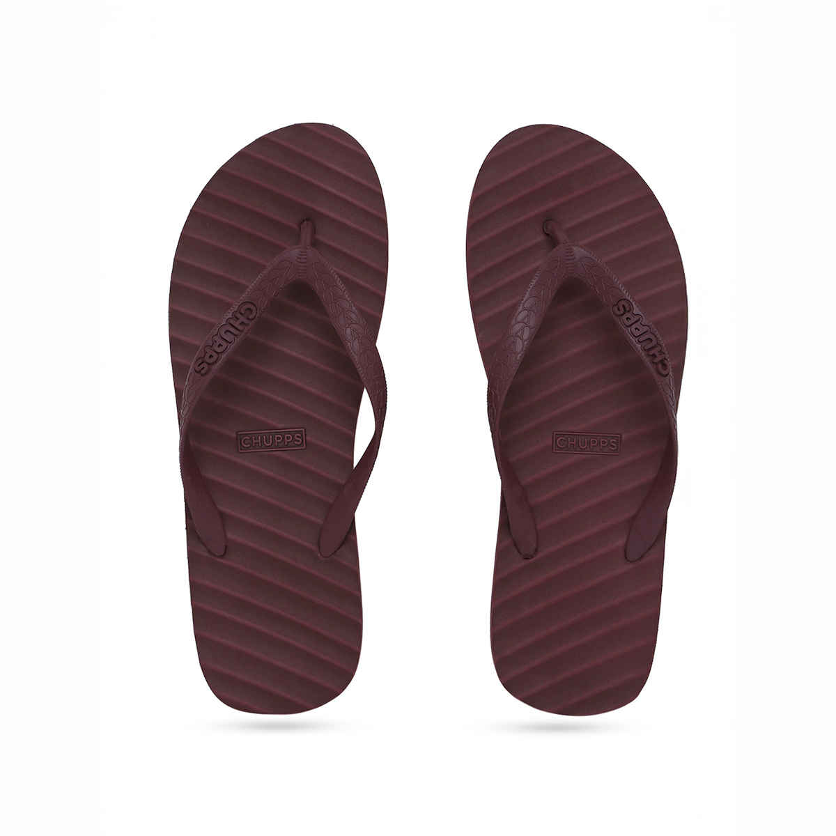 Chupps Women's Banana Leaf Monocrome Red Flipflop - UK 7