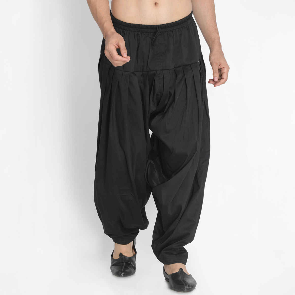 Vastramay Men's Cotton Blend Pyjama | Black - Free Style