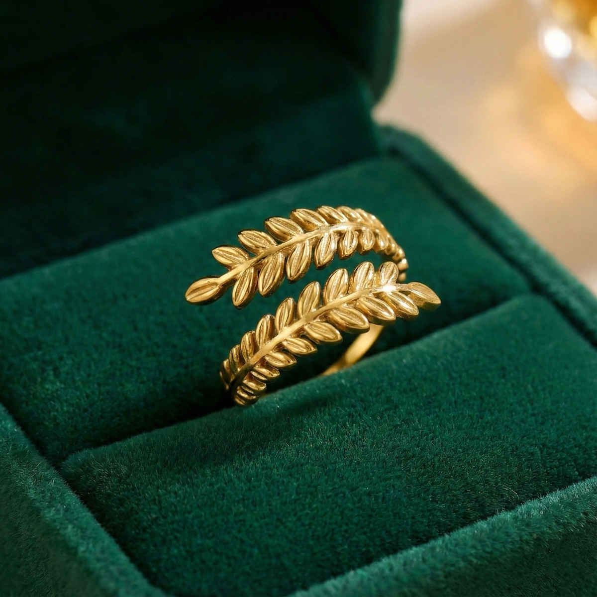 LabelShe Gold-Plated Stainless Steel Contemporary Adjustable Ring | LS-RNG-72210