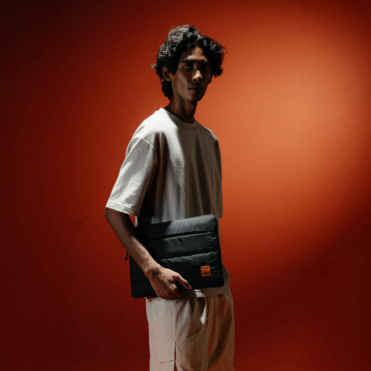 Daily Objects Unisex Polyester 15.6 L Laptop Sleeve | Black