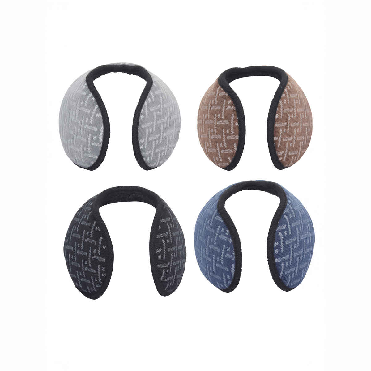 Fabseasons Unisex Geometric Polyester Winter Earmuffs | Multicolour - Free Size