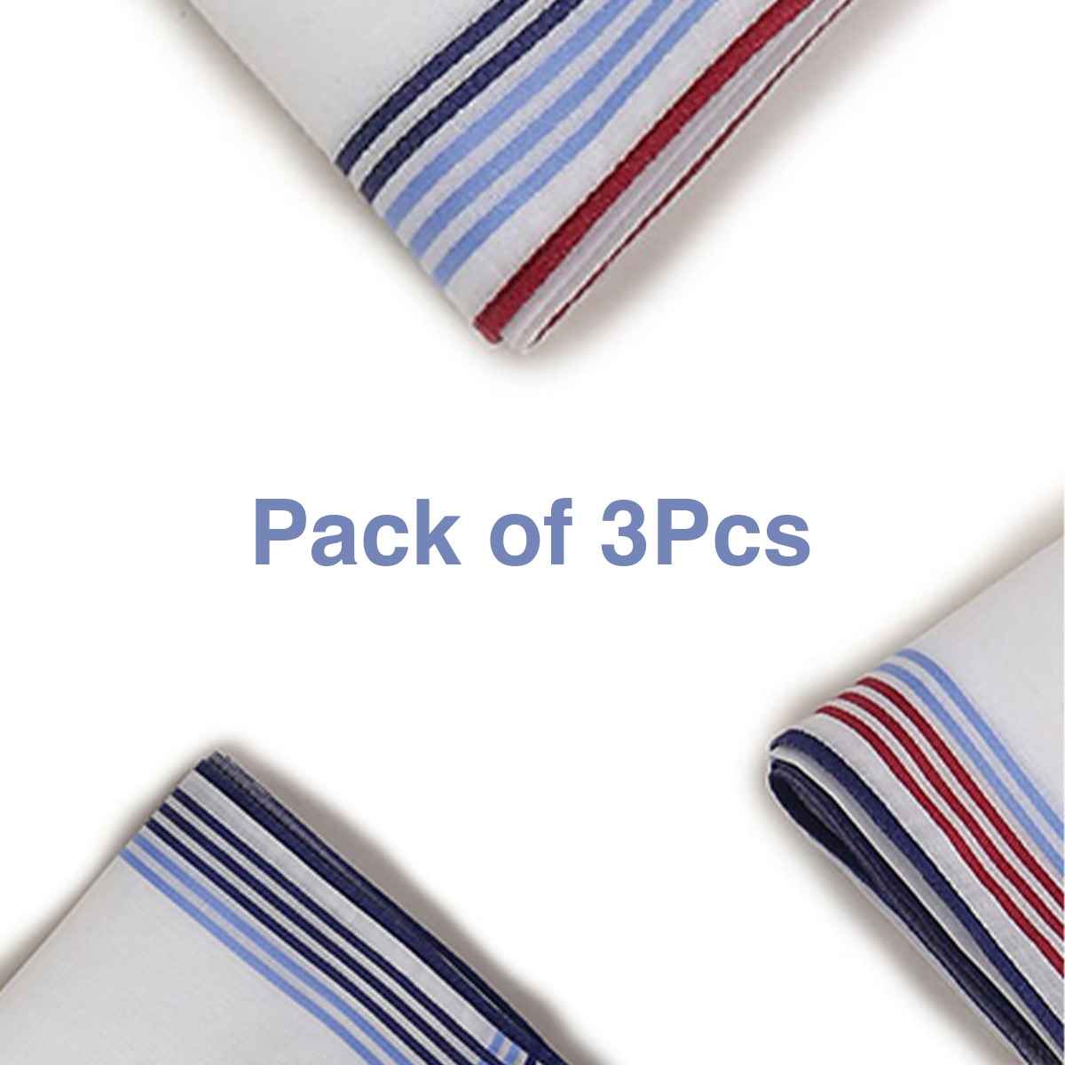 U.S. Polo Assn. Men's Pure Cotton Brand Logo Handkerchief - Pack Of 3 Assorted - One Size