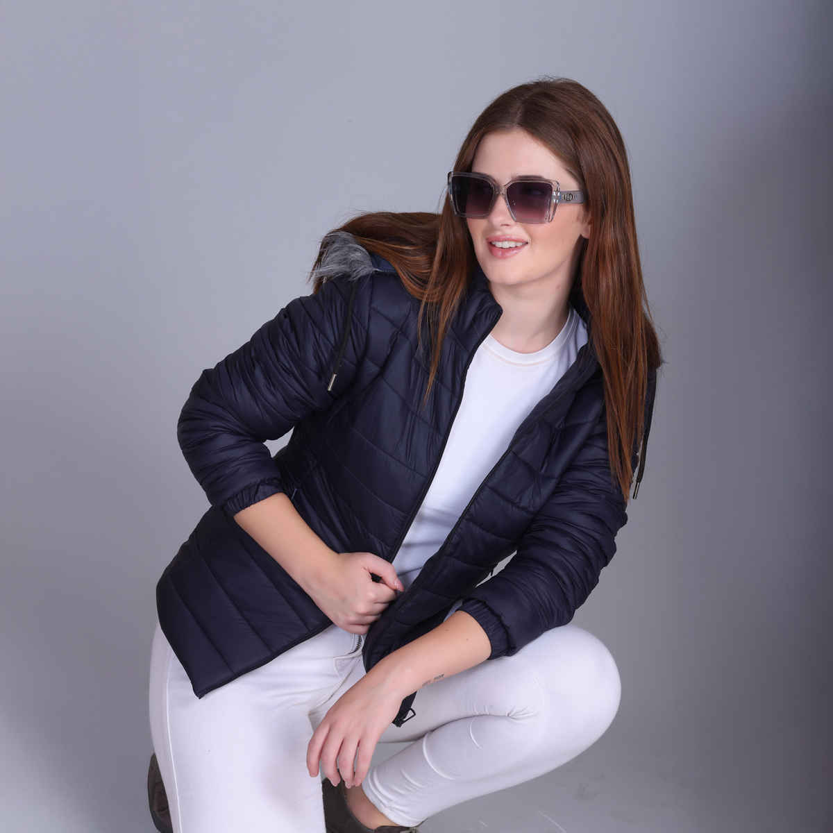 WESTCREW Women's Padded Winter Full Sleeve Jacket | WC-0080navy| Navy Blue - M