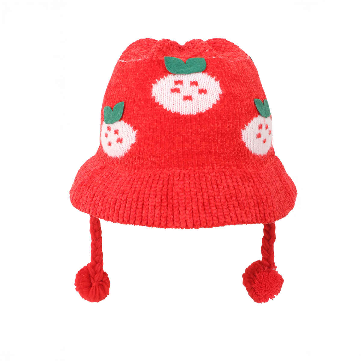 Fabseasons Unisex Faux Fur Bucket Hat | Red | 2 - 5 years