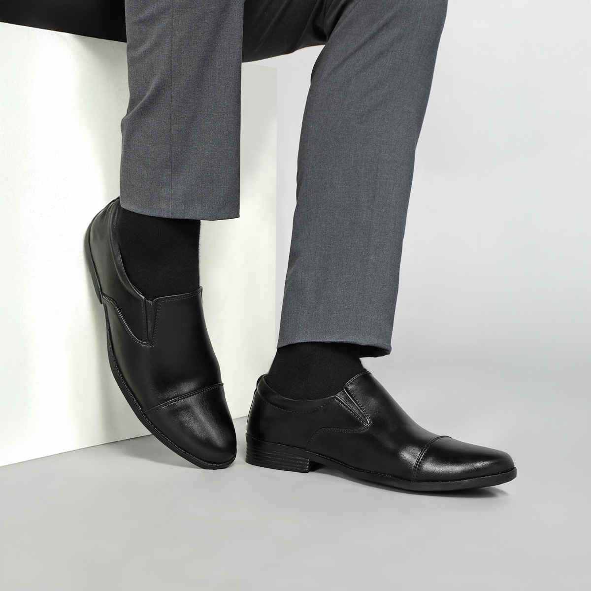 Paragon Men's Black Pvc Formal Shoes K11241G UK 8