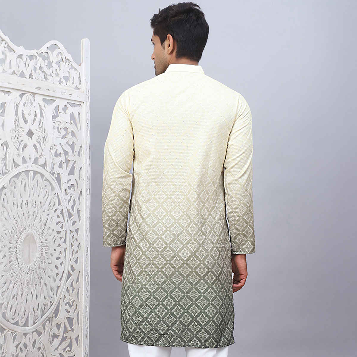 Jompers Men Kurta Only Ko 5074Yellow M