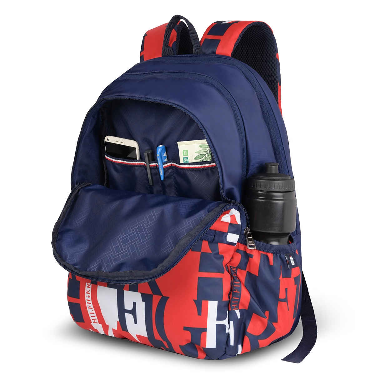 Tommy Hilfiger Unisex Colorblocked Polyester 23 L Laptop Backpack | Assorted - M