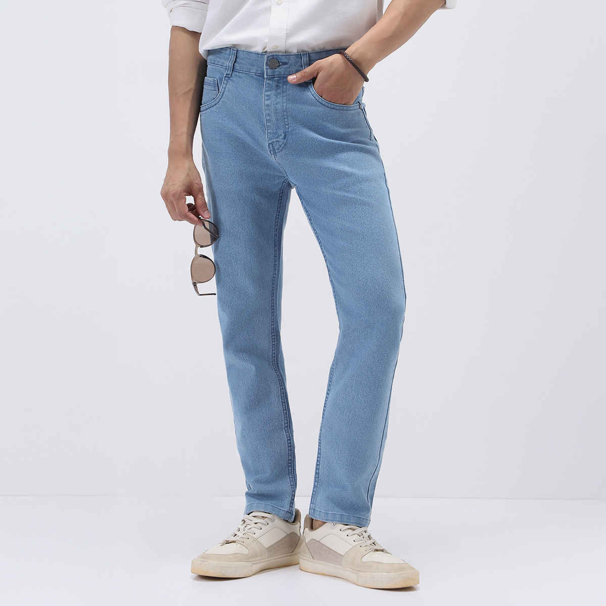 Urbano Fashion Men's Jeans Slim Fit Stretchable | Light Blue | 30