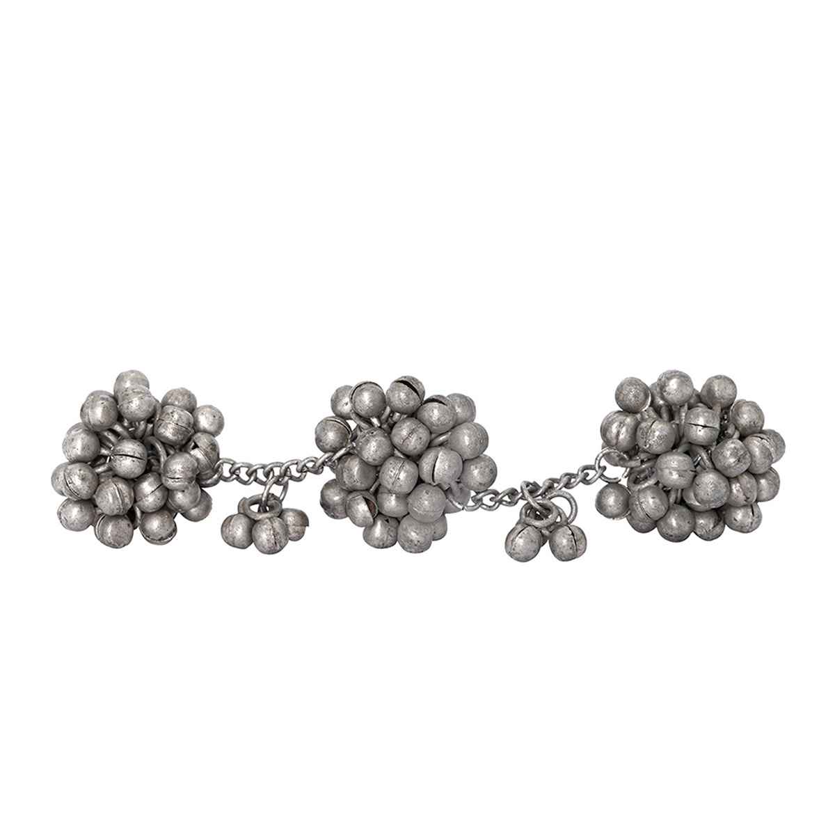 Teejh Teejh Chasmum Ghungroo Silver Oxidised Ghungroo Ring