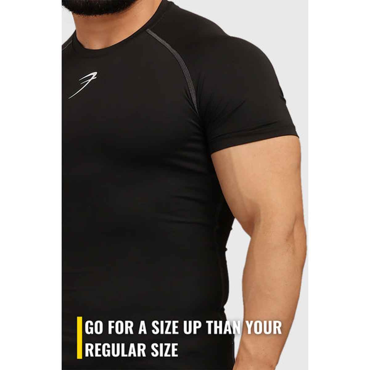 Fuaark Men's Compression GYM T-shirt | Black - M