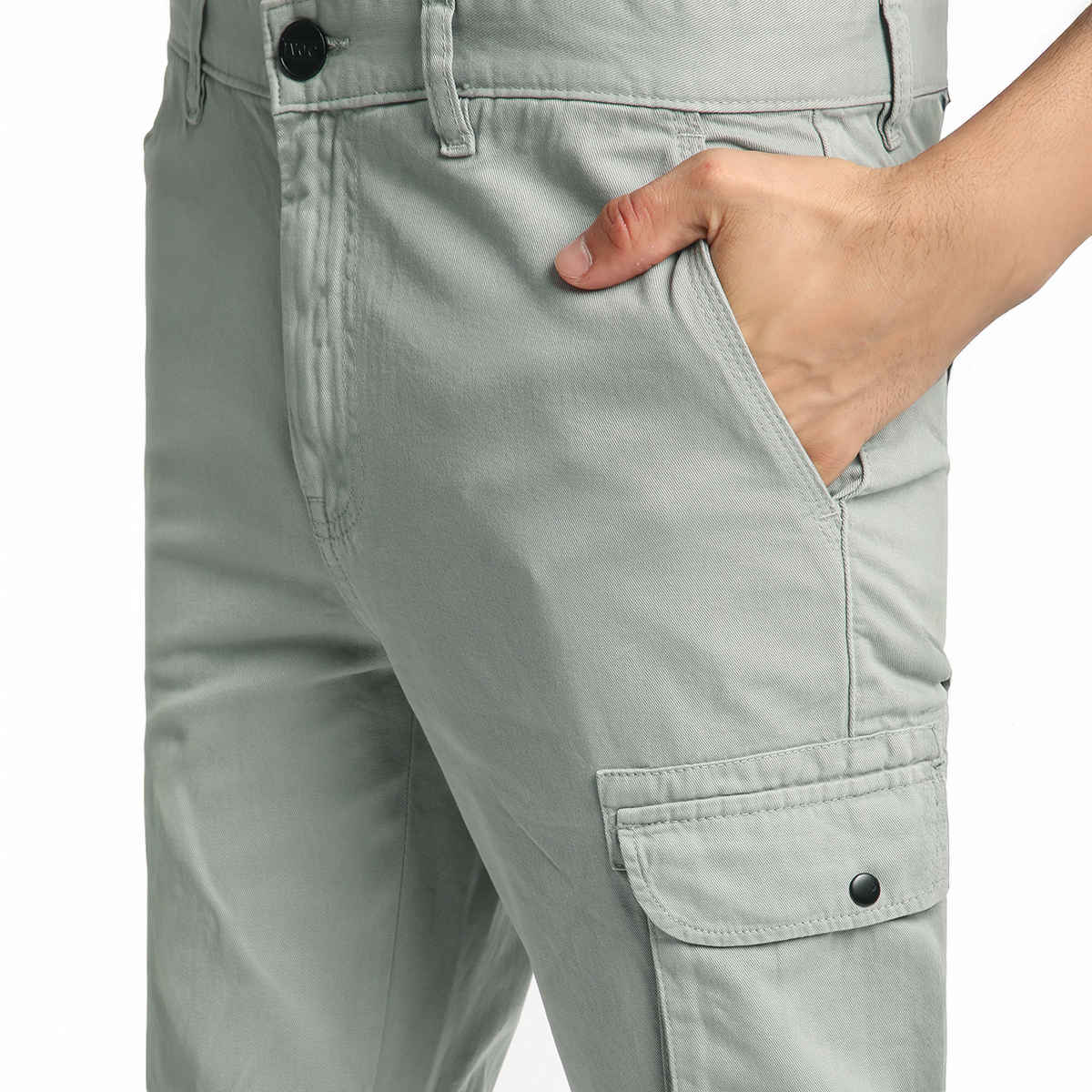 IVOC Men's Regular Fit Cargo Trousers | Grey - 32