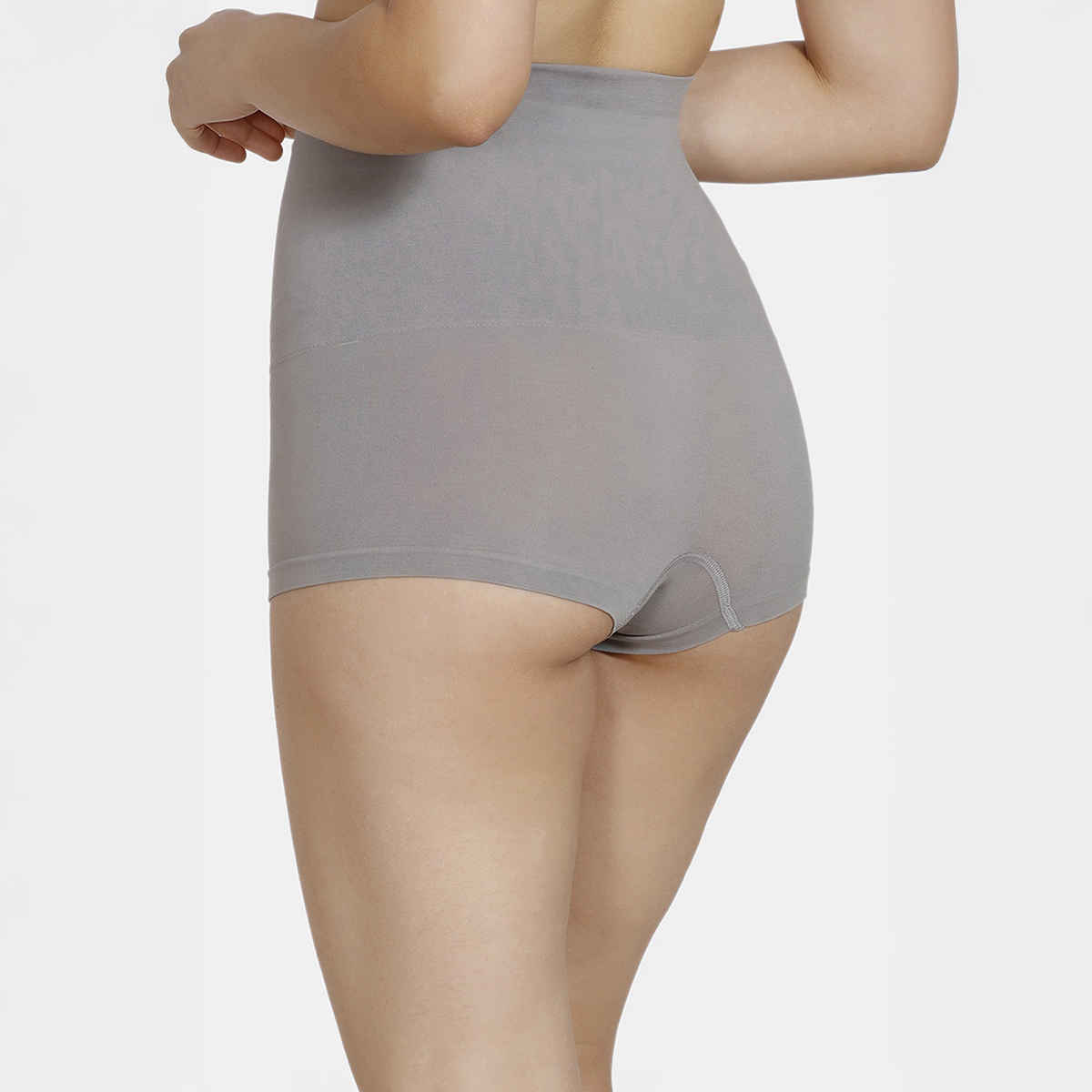 Zivame Women's Tummy Control Midwaist Boyshort | Grey - M