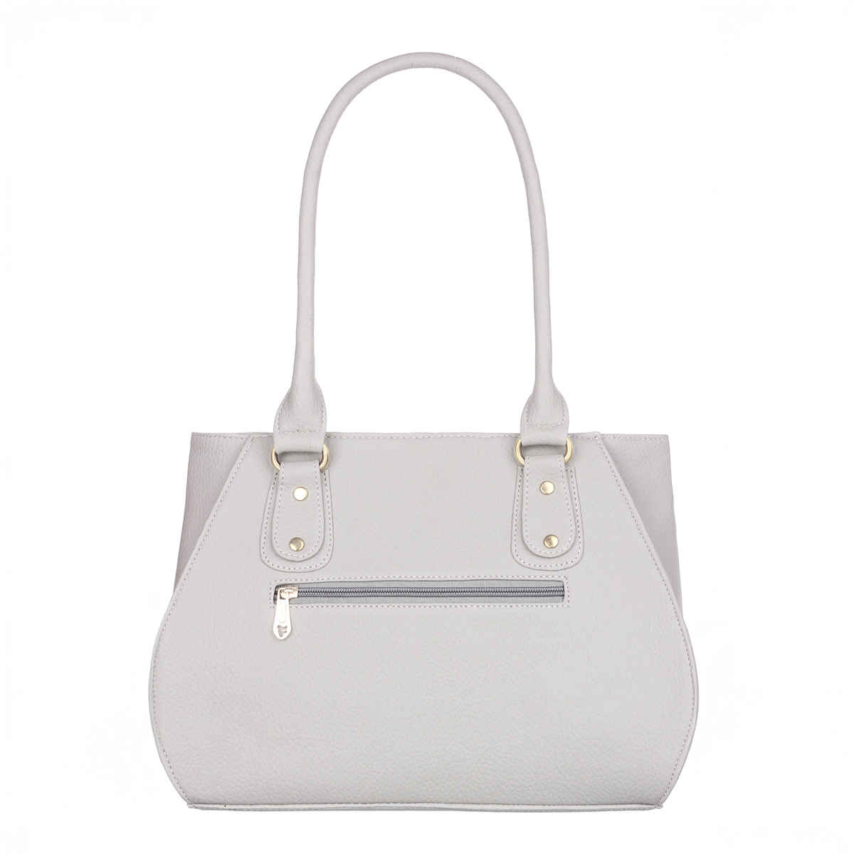 Fostelo Women's Vegan Leather Buenos Luxe Shoulder Bag | Ladies Purse Handbag | Grey - Large